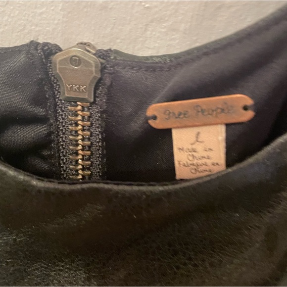 VINTAGE Free People Leather Panel Mini - Picture 2 of 3